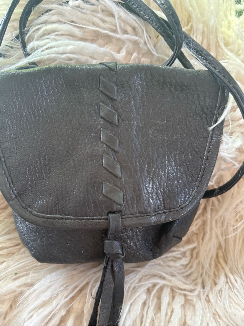 Hobo international Black Leather Crossbody Bag with Tassel - Picture 8 of 9